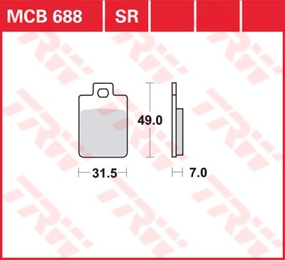 TRW plaquette de frein à disque MCB688