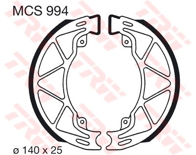 TRW Bremsbacken MCS994