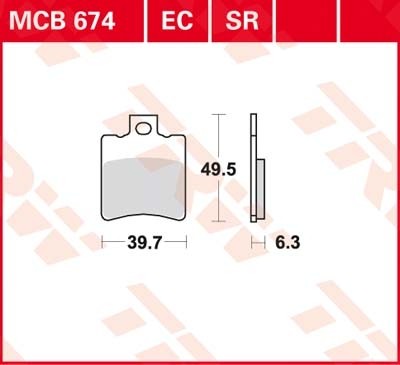 TRW disc brake pads MCB674EC