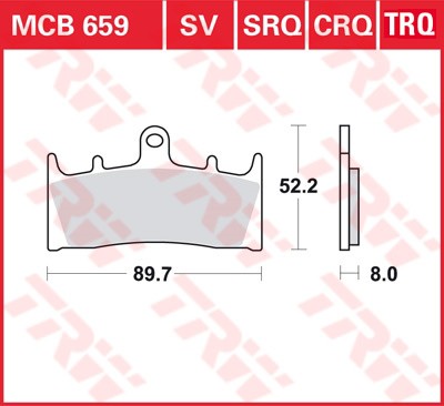 TRW disc brake pads MCB659SV
