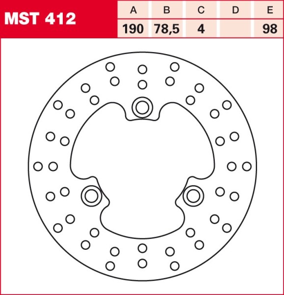 TRW brake disc fixed MST412