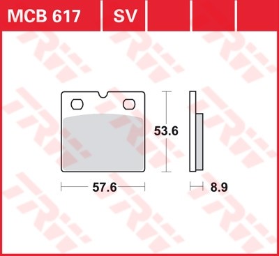 TRW plaquette de frein à disque MCB617