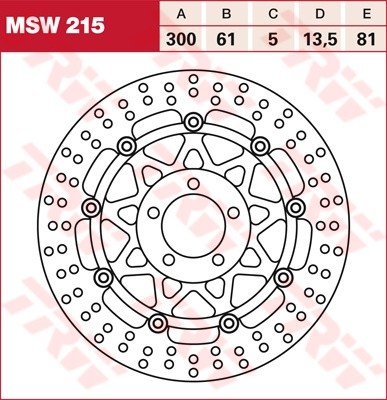 TRW Bremsscheibe schwimmend MSW215