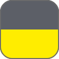 slate grey / yellow