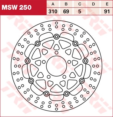 TRW disques de frein flottant MSW250