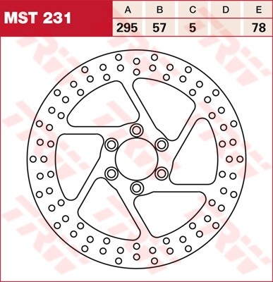 TRW Bremsscheibe starr MST231