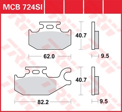TRW disc brake pads MCB724SI