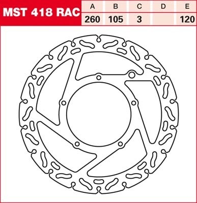 TRW RACING disques de frein fixe MST418RAC