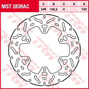 TRW disques de frein fixe MST283RAC