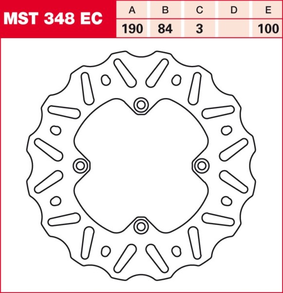 TRW disques de frein fixe MST348EC