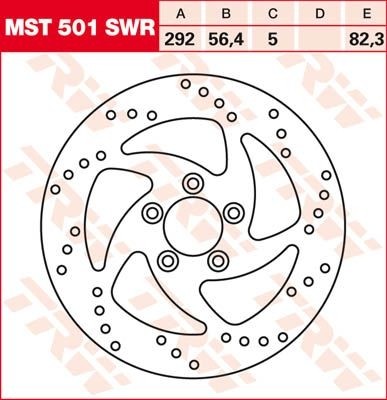 TRW brake disc fixed MST501SWR