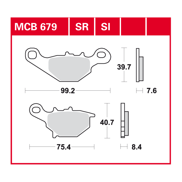 TRW disc brake pads MCB679