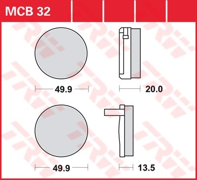 TRW disc brake pads MCB032