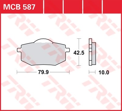 TRW plaquette de frein à disque MCB587