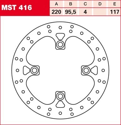 TRW brake disc fixed MST416