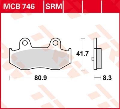 TRW plaquette de frein à disque MCB746SRM