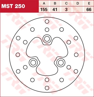 TRW brake disc fixed MST250