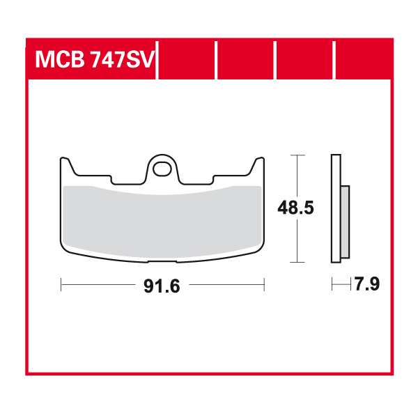 TRW plaquette de frein à disque MCB747SV