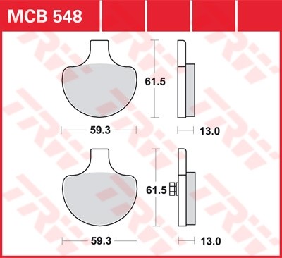 TRW plaquette de frein à disque MCB548