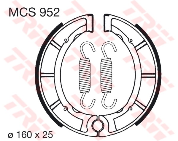 TRW mâchoires de frein MCS952