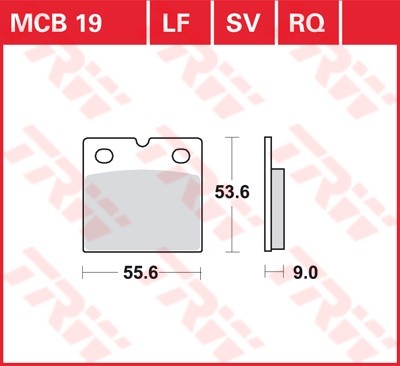 TRW plaquette de frein à disque MCB019SV