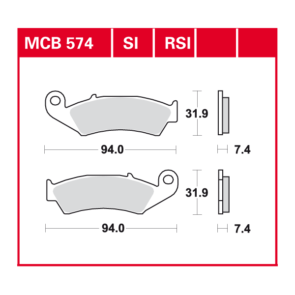 TRW disc brake pads MCB574