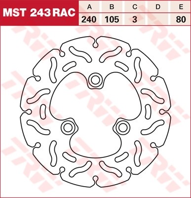 TRW Bremsscheibe starr MST243