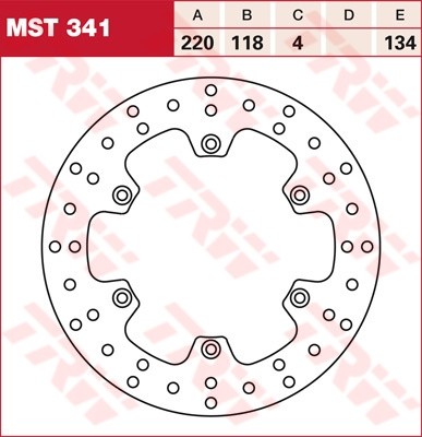 TRW Bremsscheibe starr MST341