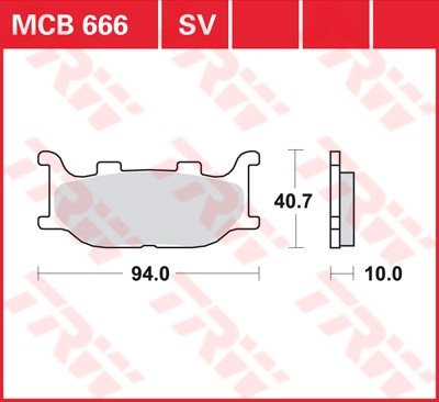 TRW plaquette de frein à disque MCB666