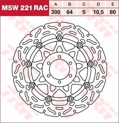 TRW RACING disques de frein flottant MSW221RAC