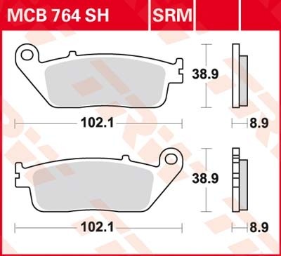 TRW disc brake pads MCB764SRM
