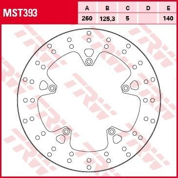TRW disques de frein fixe MST393