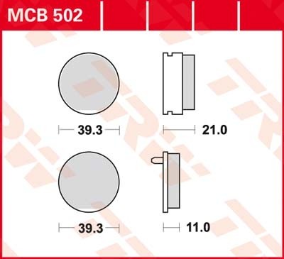 TRW plaquette de frein à disque MCB502