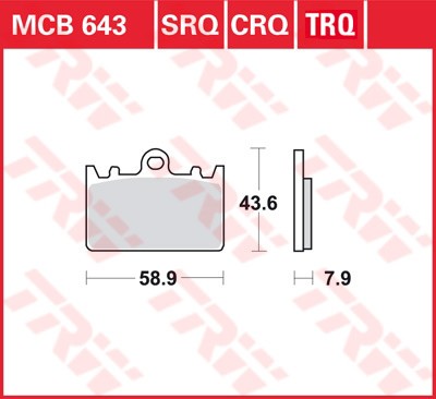 TRW plaquette de frein à disque MCB643