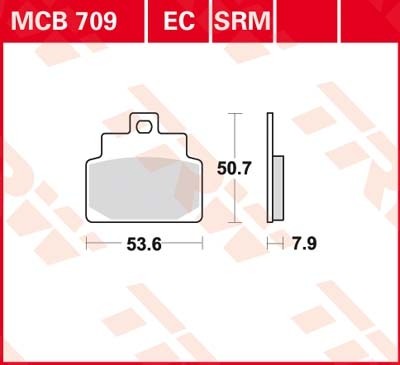 TRW plaquette de frein à disque MCB709EC
