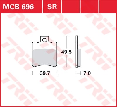 TRW disc brake pads MCB696SR