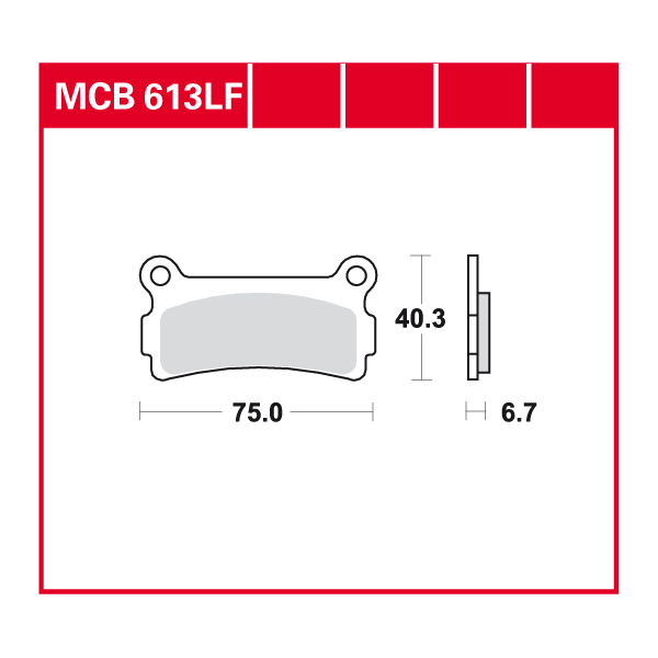 TRW plaquette de frein à disque MCB613