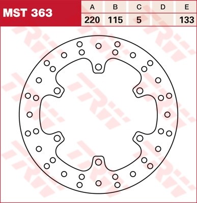 TRW disques de frein fixe MST363