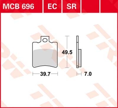 TRW plaquette de frein à disque MCB696EC