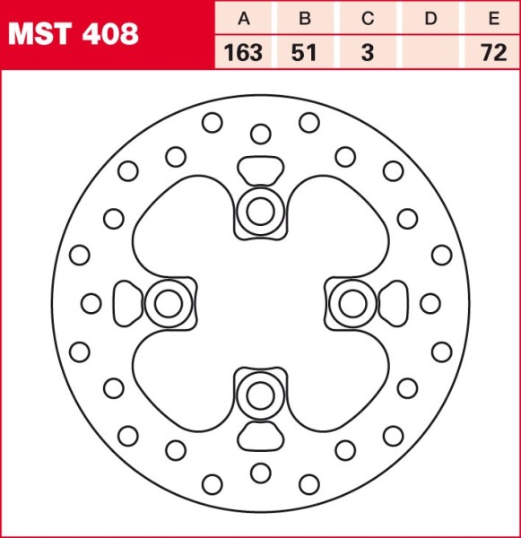 TRW brake disc fixed MST408
