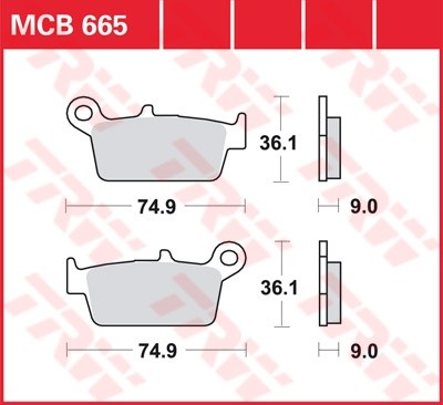 TRW disc brake pads MCB665
