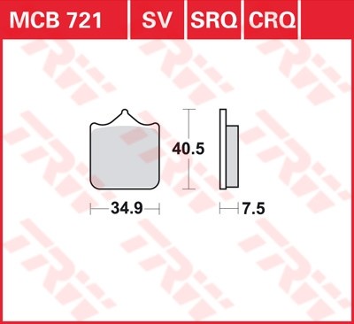 TRW plaquette de frein à disque MCB721SV