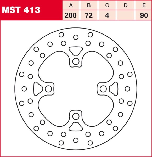 TRW disques de frein fixe MST413