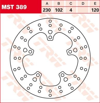 TRW disques de frein fixe MST389