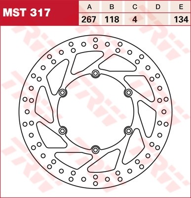 TRW Bremsscheibe starr MST317