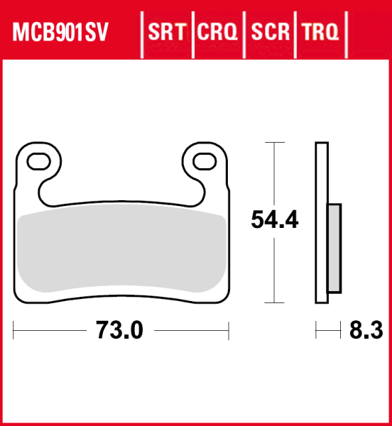 TRW plaquette de frein à disque MCB901SV