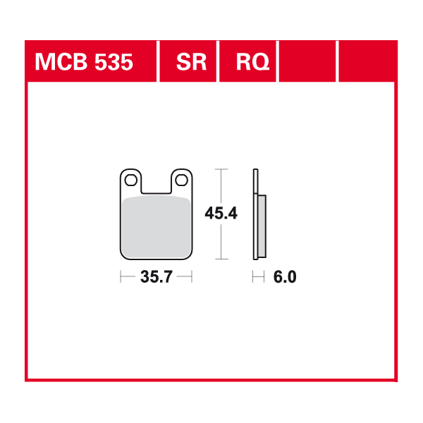 TRW plaquette de frein à disque MCB535RQ