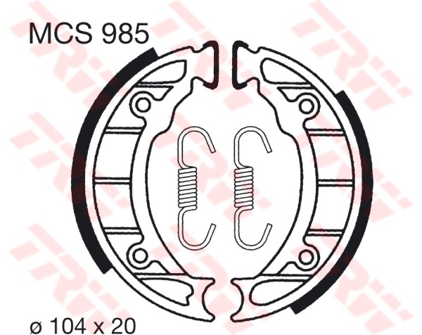 TRW mâchoires de frein MCS985