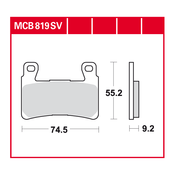 TRW disc brake pads MCB819SV