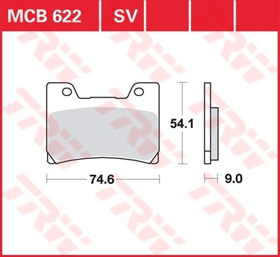 TRW plaquette de frein à disque MCB622SV